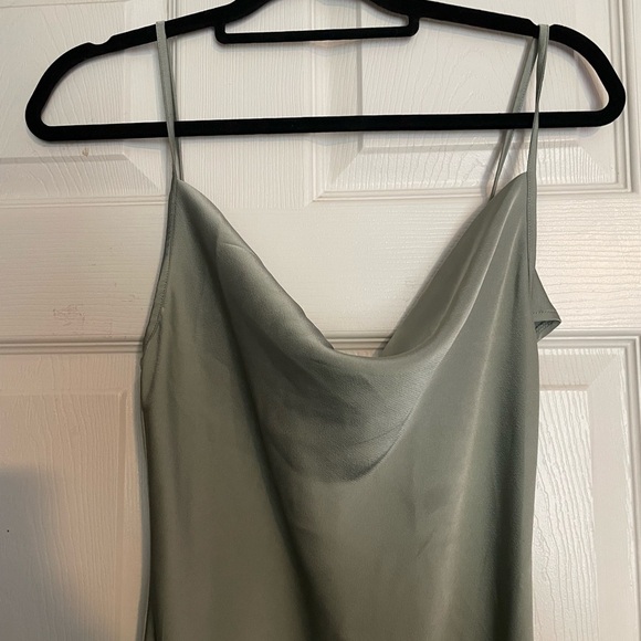 SHEIN Elegant Sage Satin Dress size XS - Picture 5 of 5